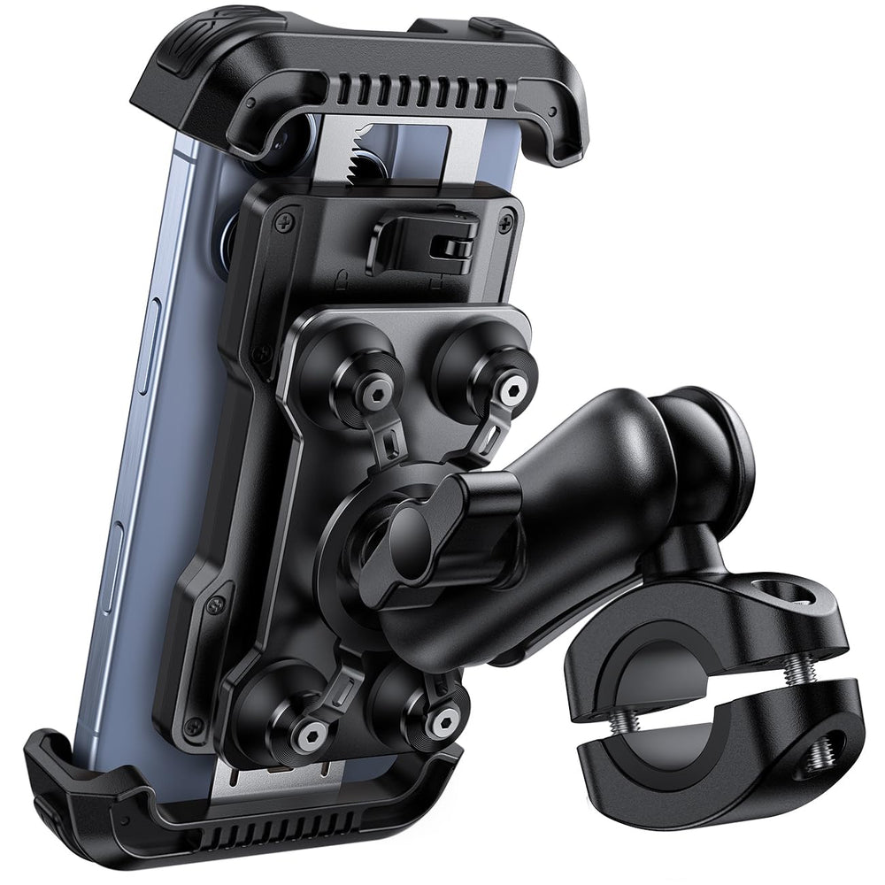 Lamicall front view mounted on handlebar showing stable hold and easy access