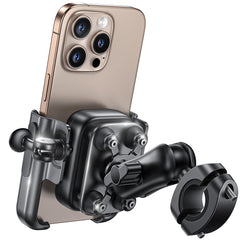 Lamicall front view mounted on handlebar showing secure hold and stability