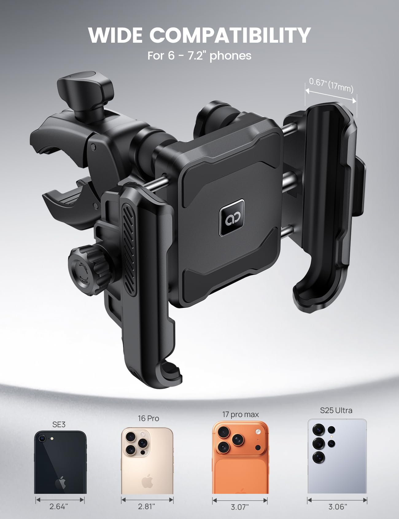 Lamicall mounted in use displaying navigation visibility and safety