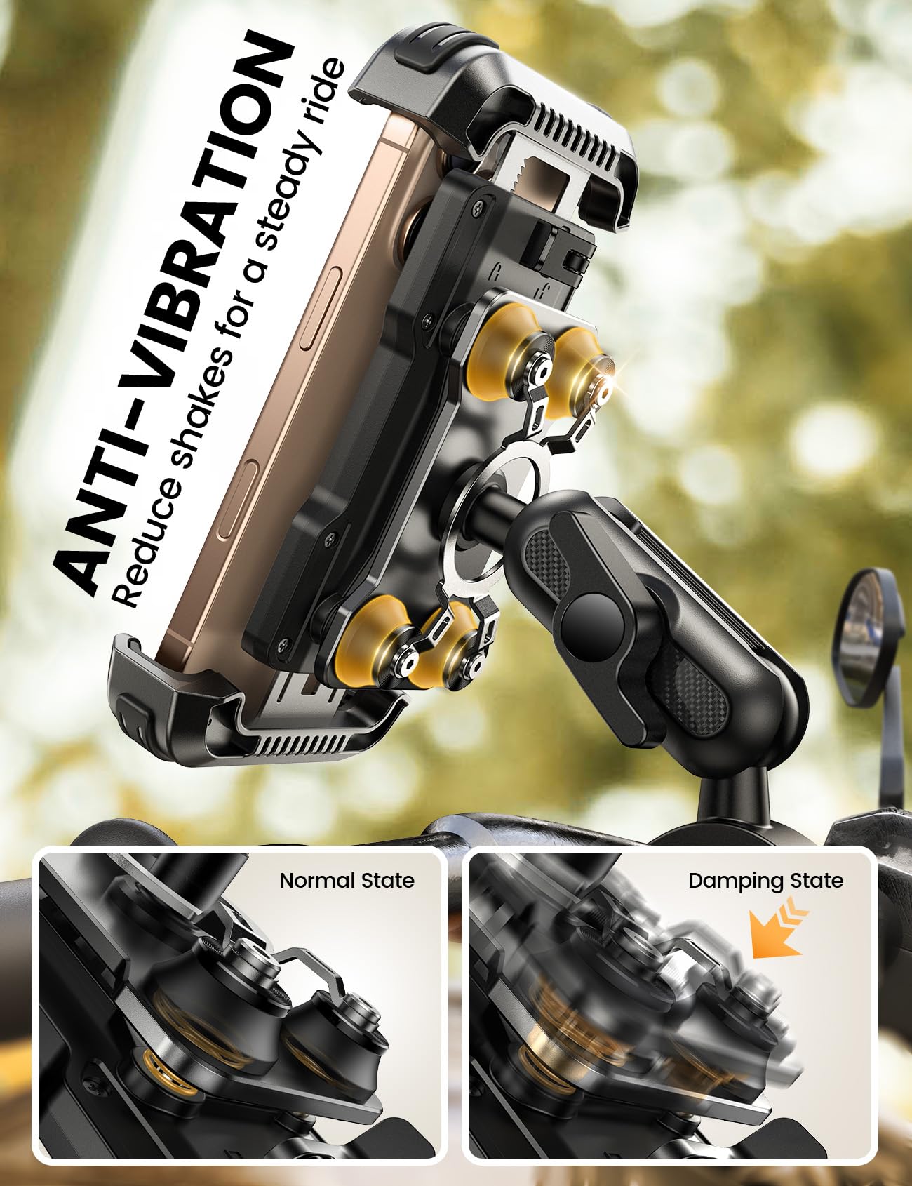 Lamicall security lock on clamp demonstrating theft-resistant phone retention