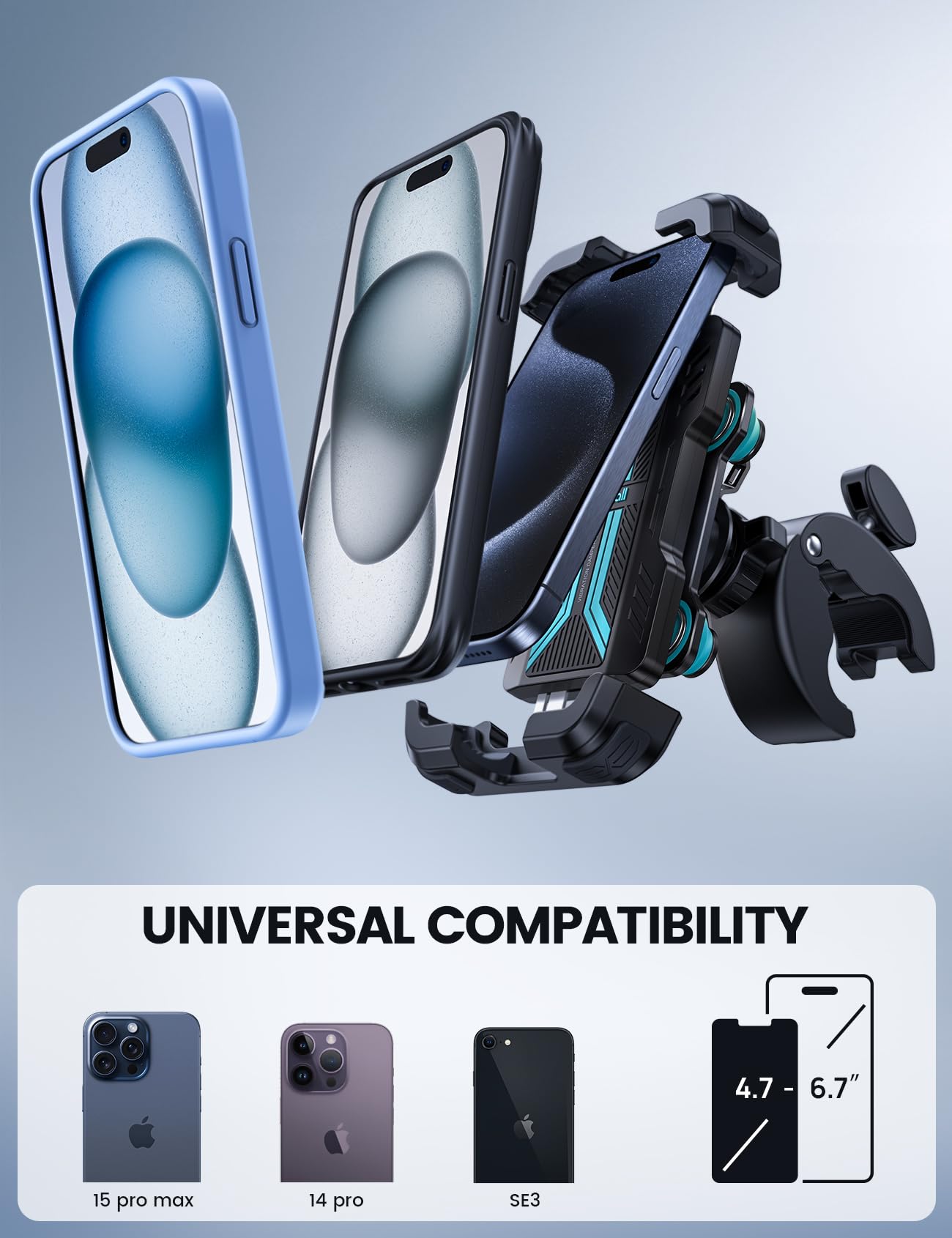 Lamicall side profile showing low‑profile mount and device protection