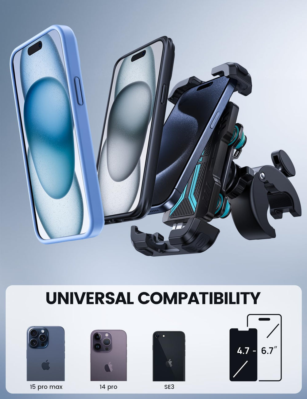 Lamicall side profile showing low‑profile mount and device protection
