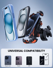 Lamicall side profile showing tight phone clamp and stability