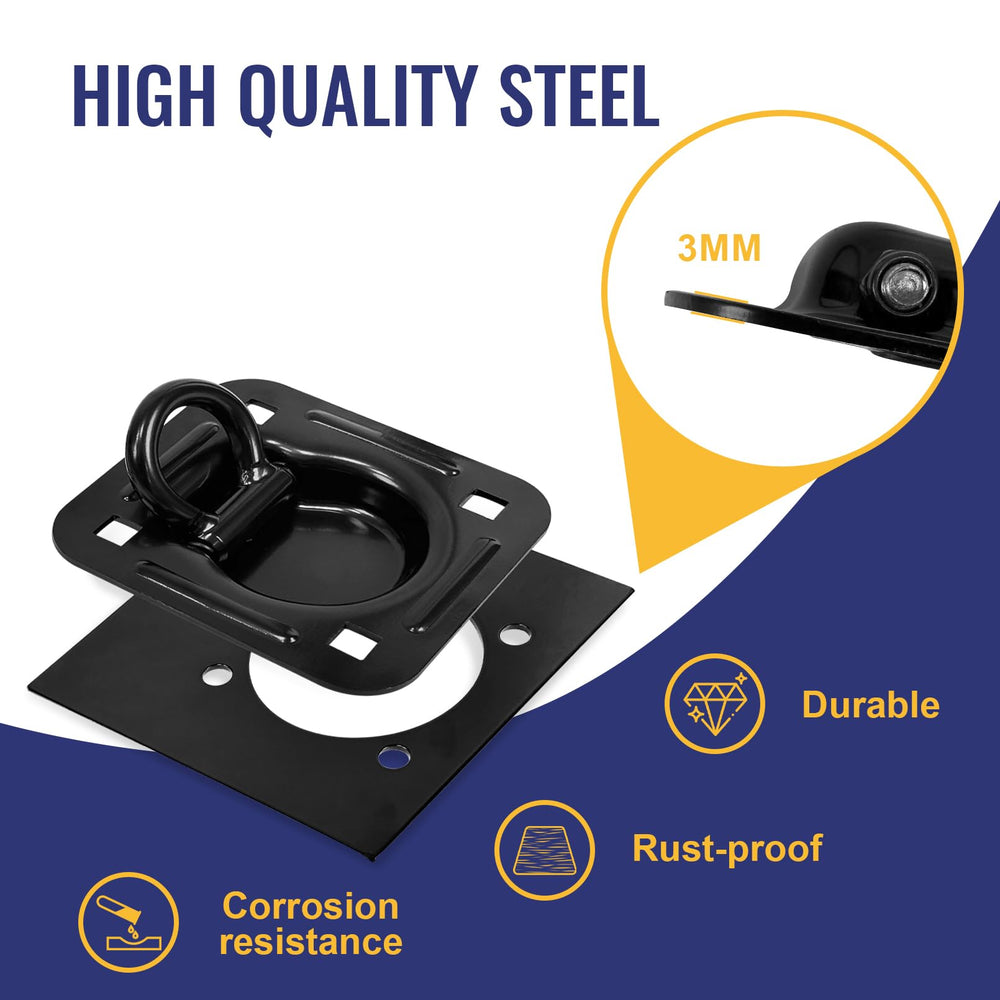 lanbos swivel d-ring lifted to show ring movement and versatile strap alignment