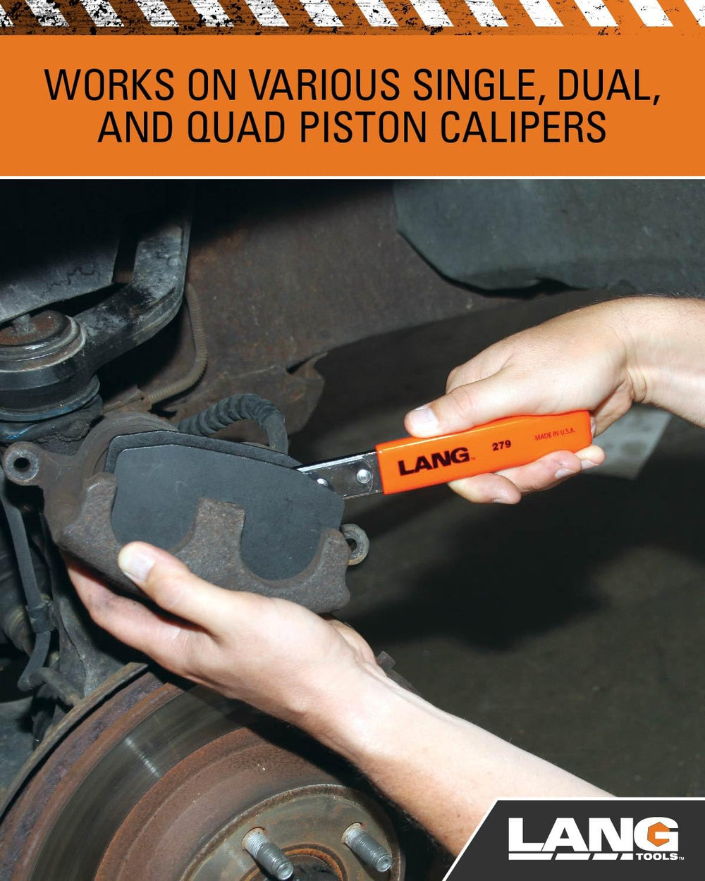 Lang Tools 279 next to a ruler showing scale for size reference and portability in professional toolkits