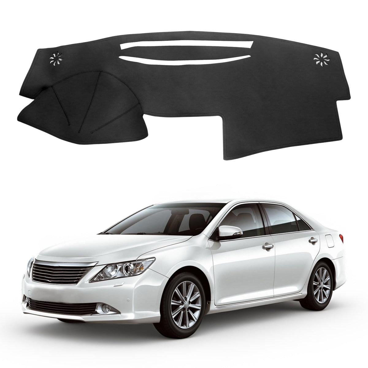Lantiverse front view showing precise Camry XV40 fit and neat finish