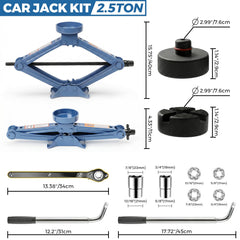 LARBANKE side profile of scissor jack displaying steel build and stability