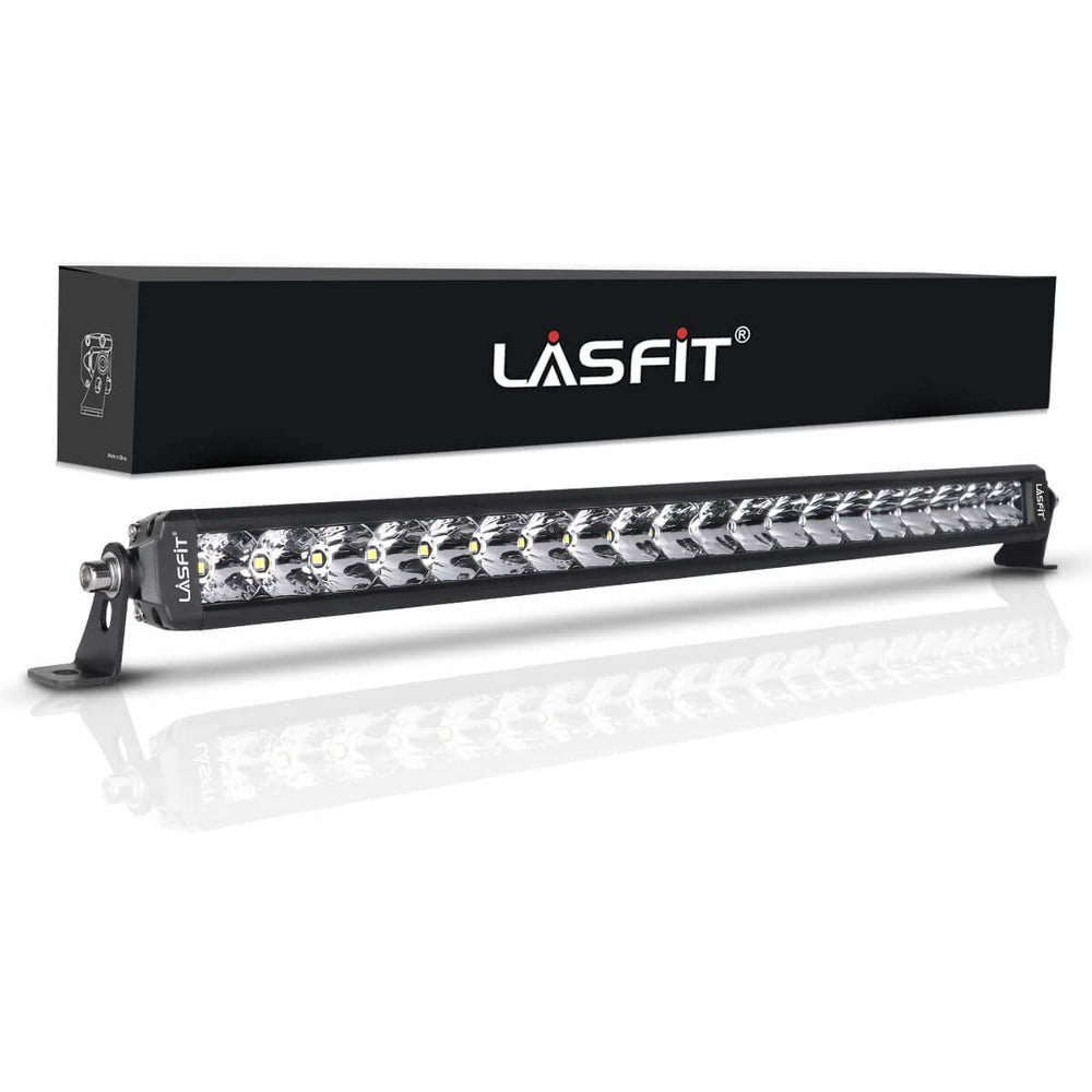 LASFIT 22-inch front view showing full LED bar and bright beam benefit