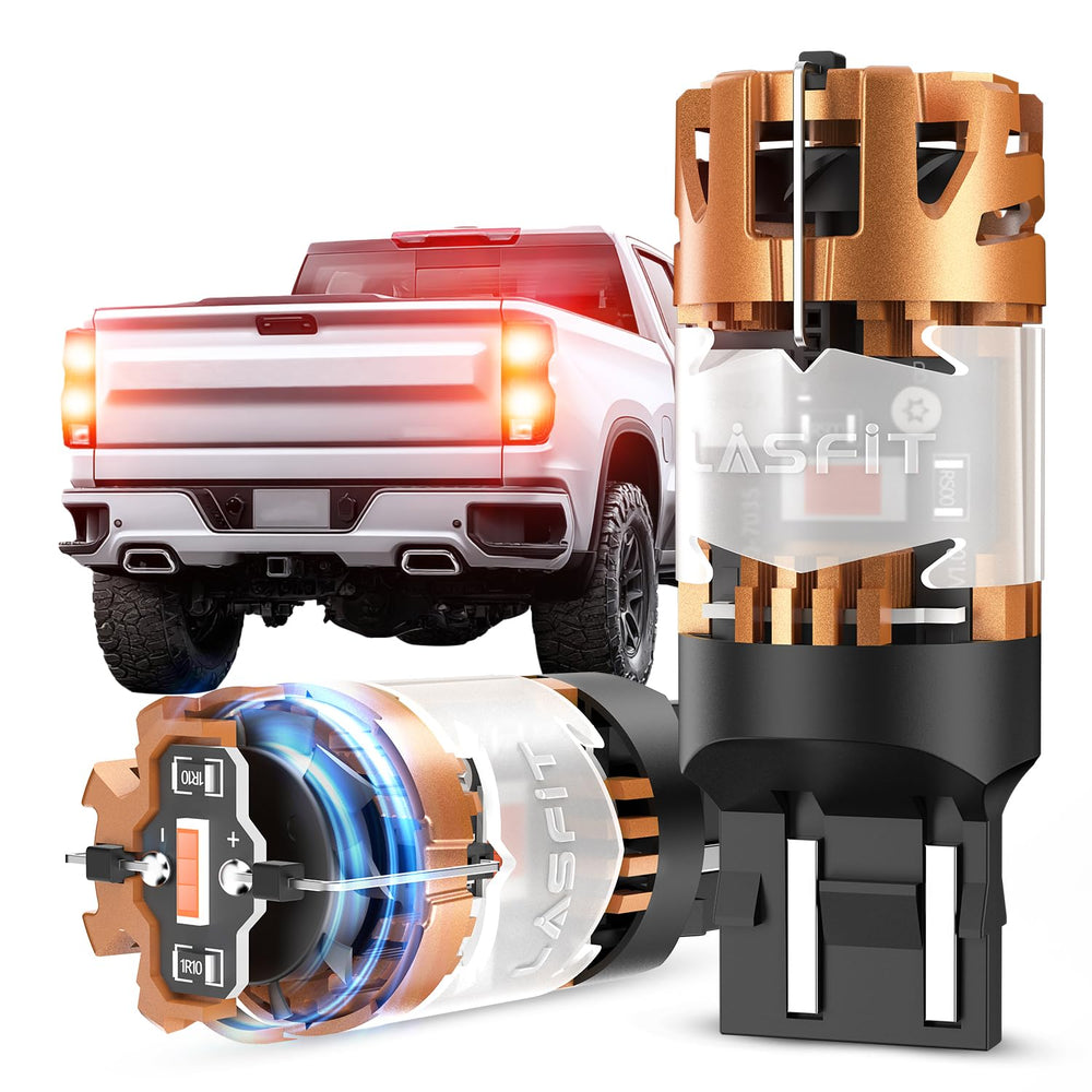 LASFIT front packaging showing pack of two bulbs and labeling for quick identification
