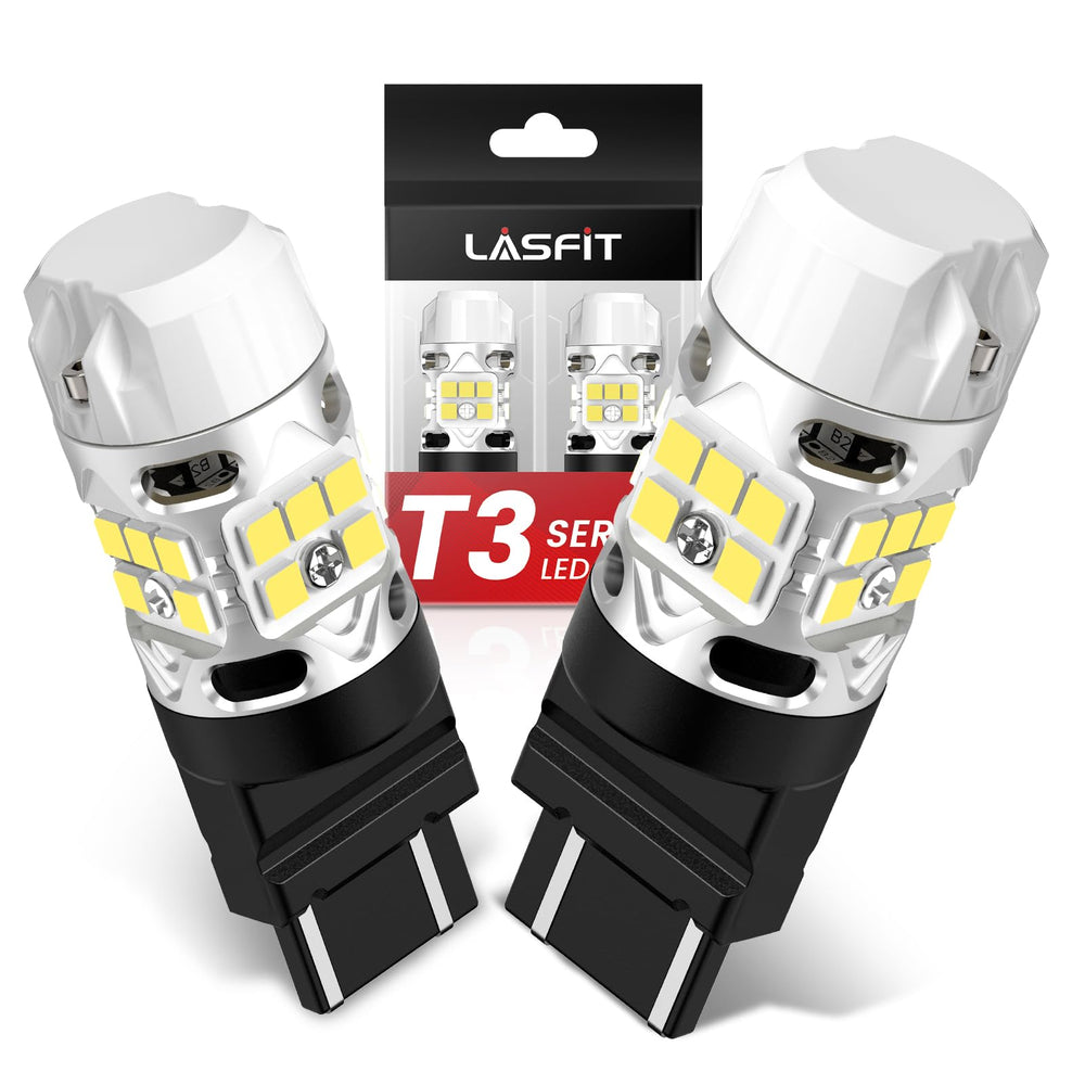 LASFIT front packaging showing WT21W reverse bulbs and quick install benefit