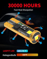 LASFIT LED bulbs in a car dome light improving interior visibility