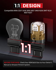 LASFIT bulb installed in vehicle tail housing for immediate brighter brakes