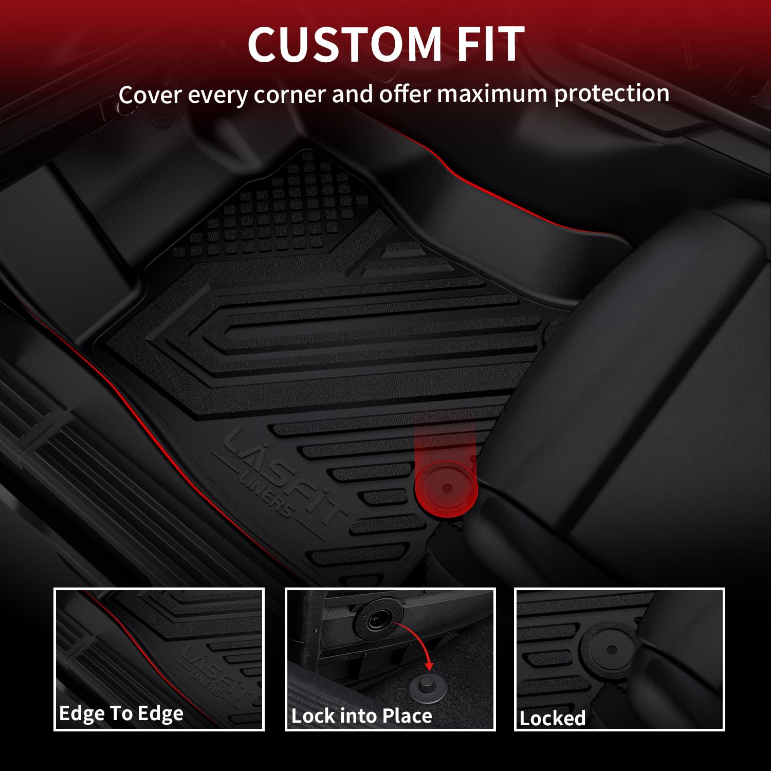 LASFIT second row mats in Hyundai Palisade offering easy-clean durability