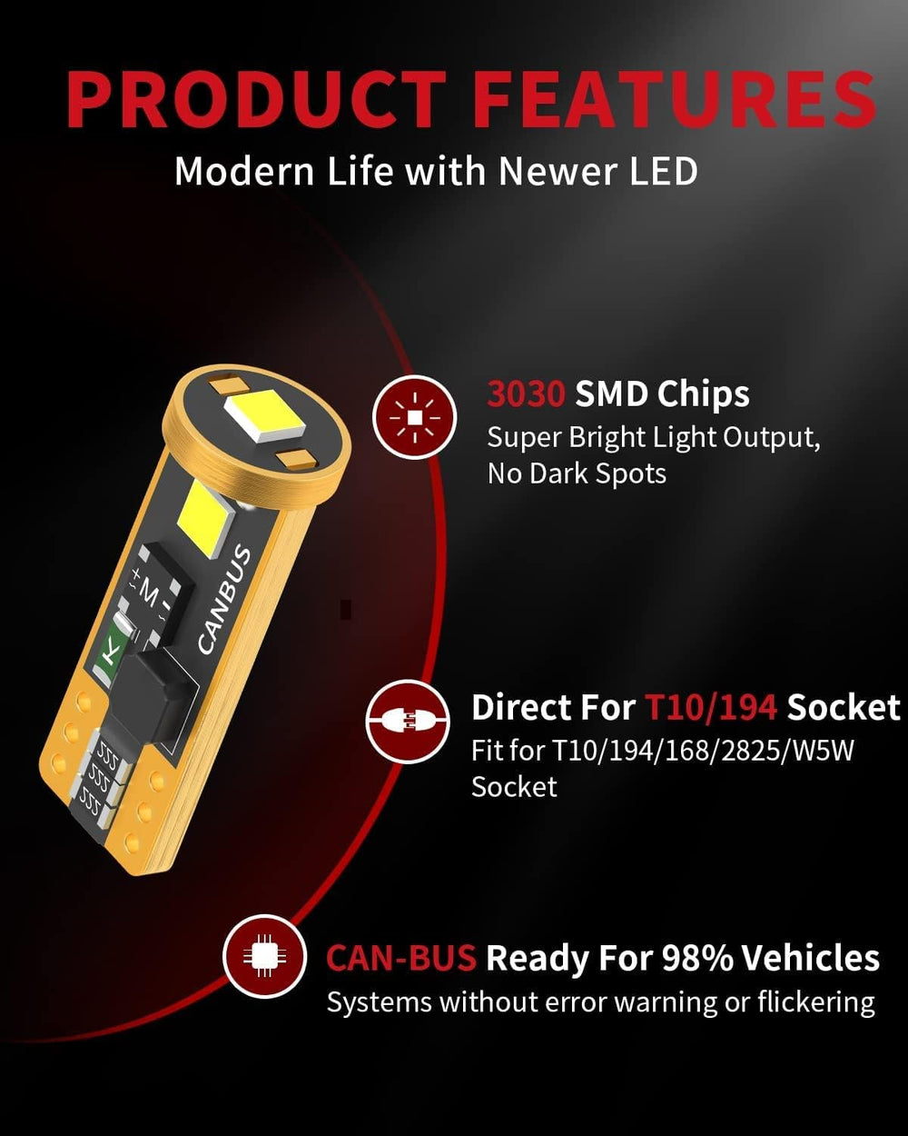 LASFIT single bulb side profile showing durable construction and plug-and-play design