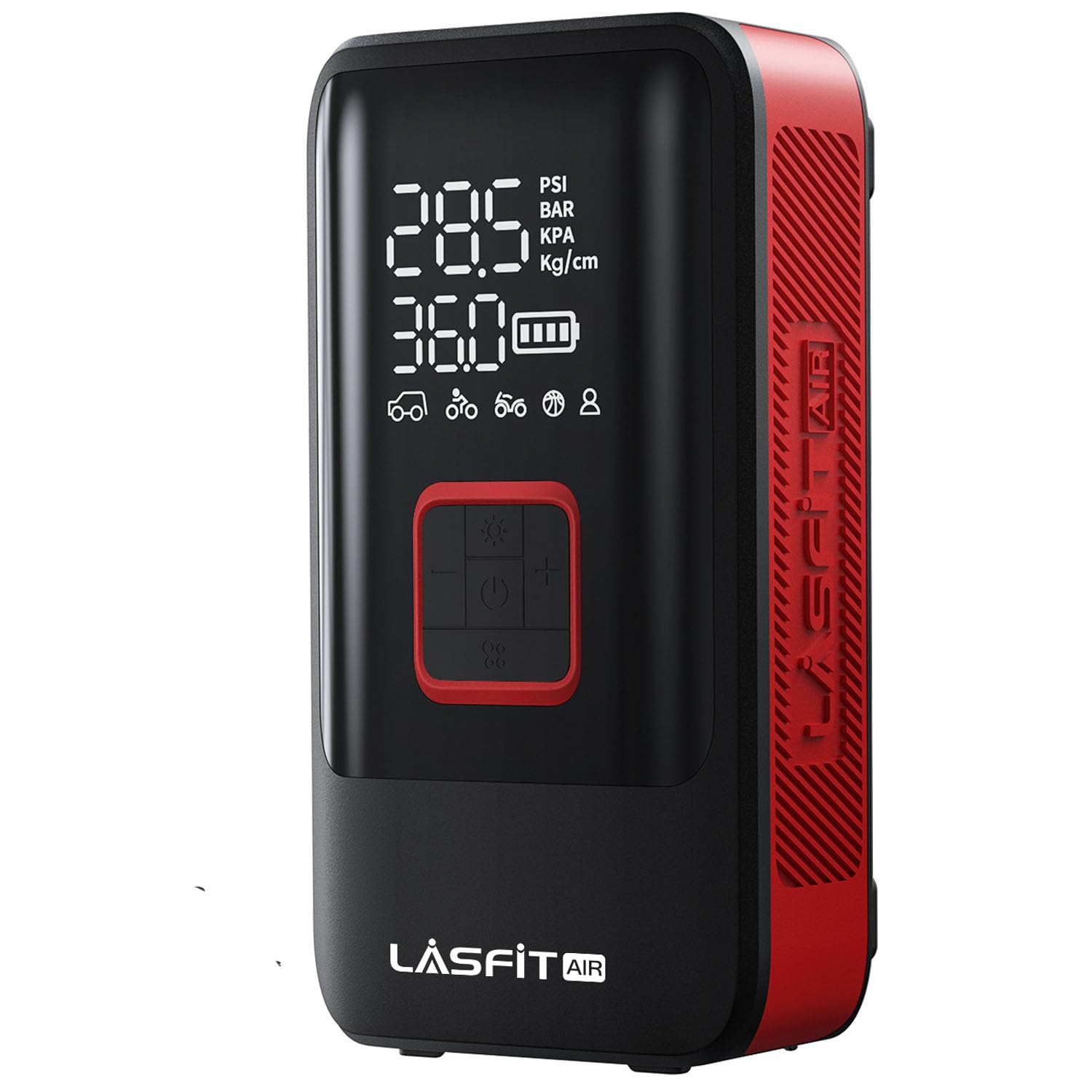 LASFIT TK1 front view showing compact durable design and portability benefit