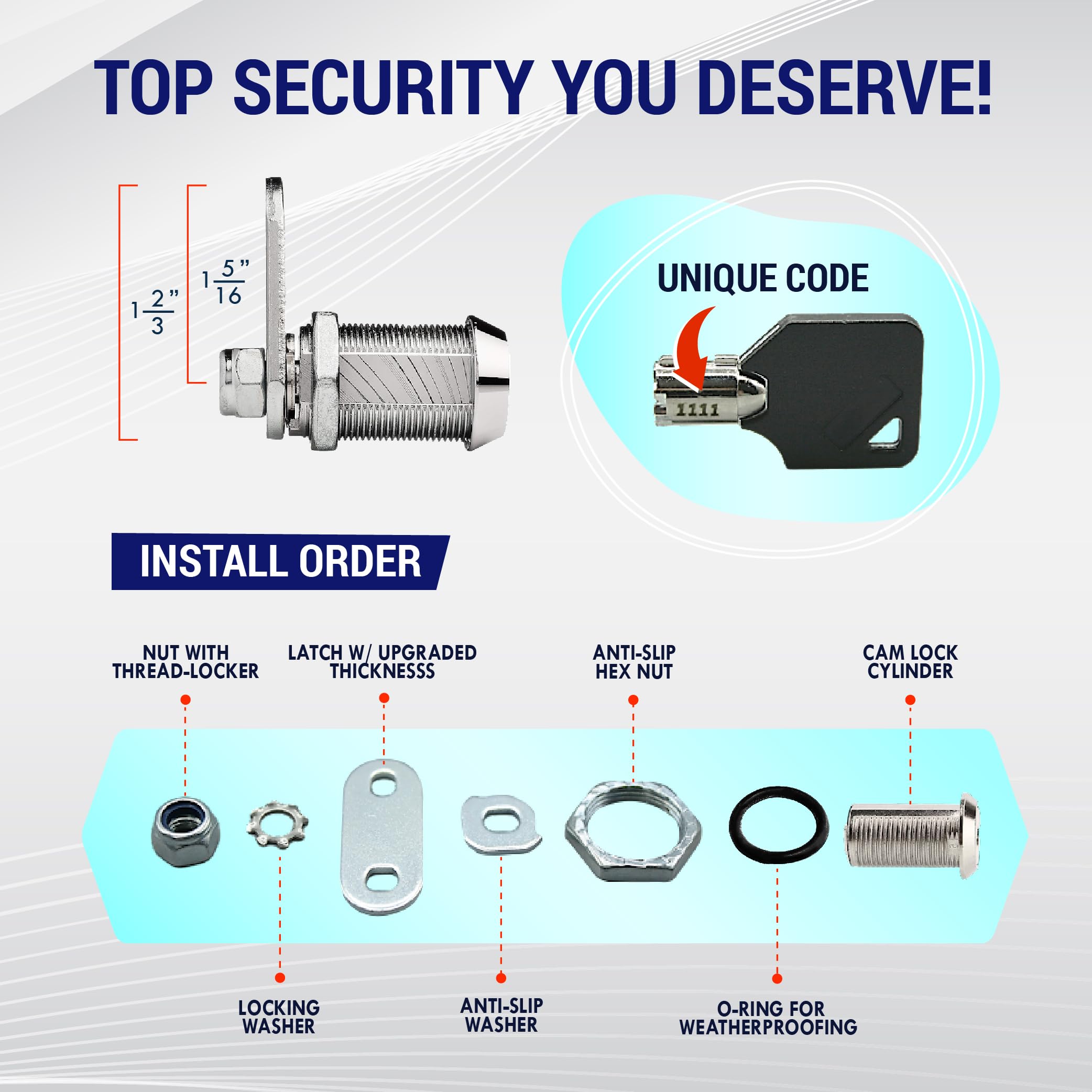 LATCH.IT installed on RV compartment door demonstrating secure fit and weather resistance