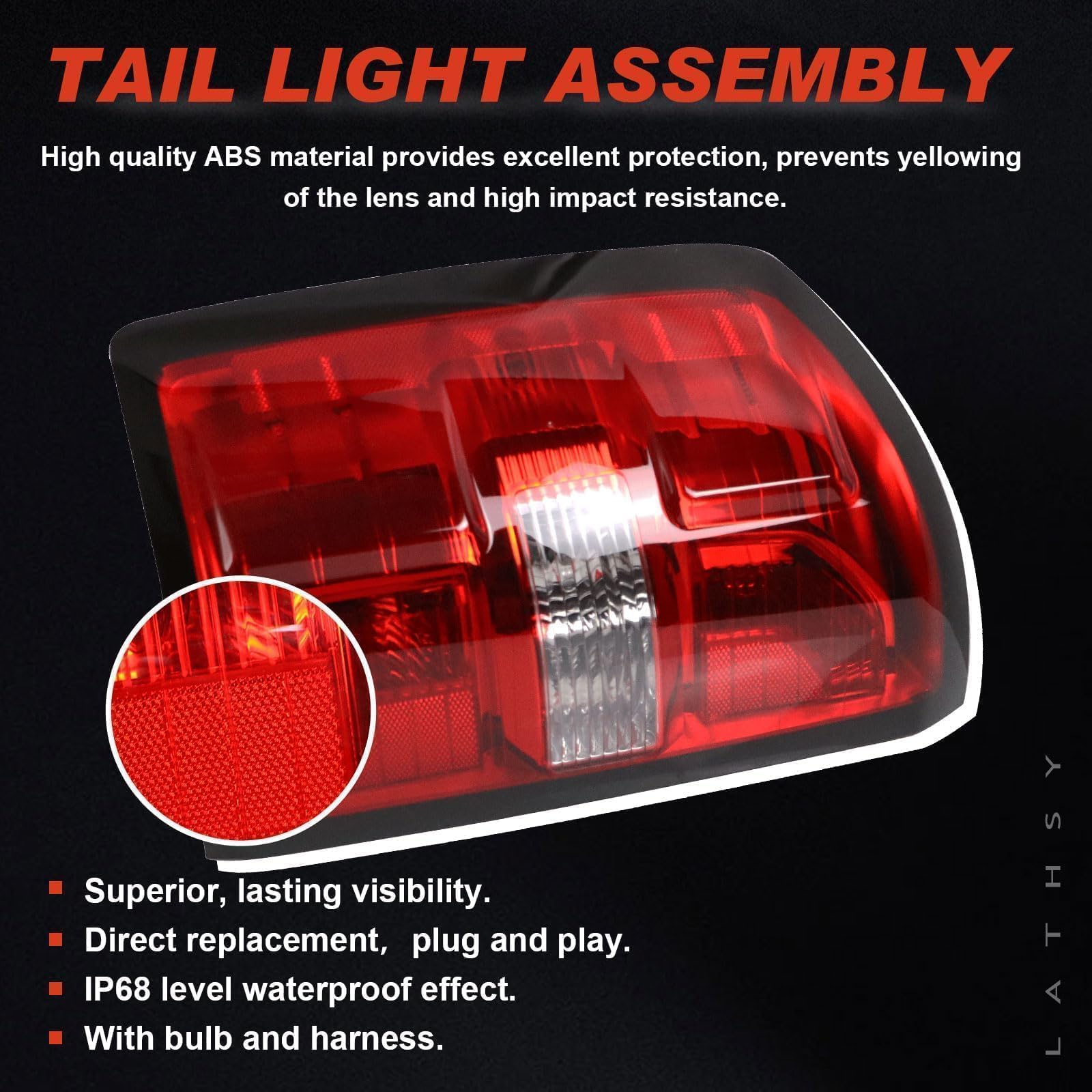Lathsy halogen bulb socket detail showing plug-and-play compatibility benefit