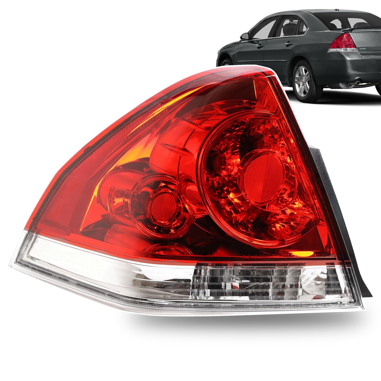 Lathsy left tail light front view showing fit and finish benefit of a clean replacement