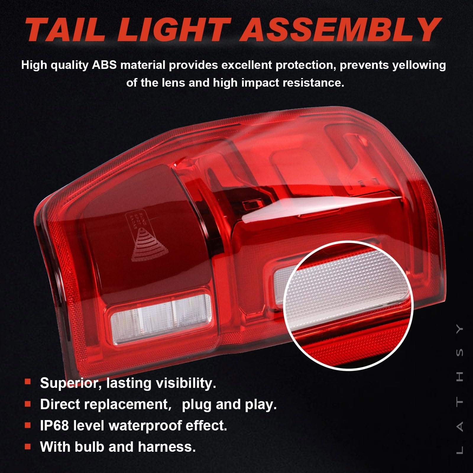 Lathsy tail light installed on Ford Ranger demonstrating perfect alignment