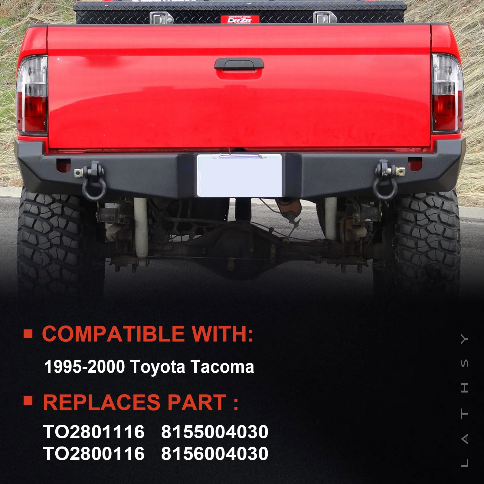 Lathsy tail light backside with mounting points and easy-install benefit