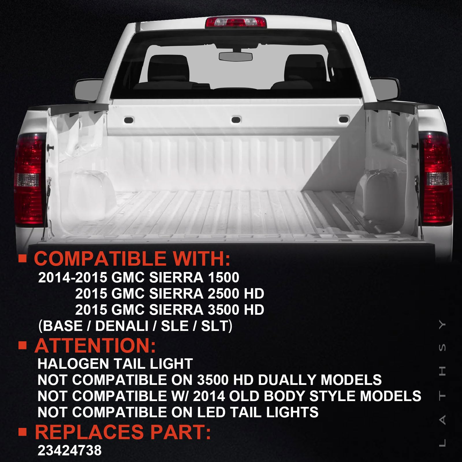 Lathsy tail light rear housing with mounting points for easy install