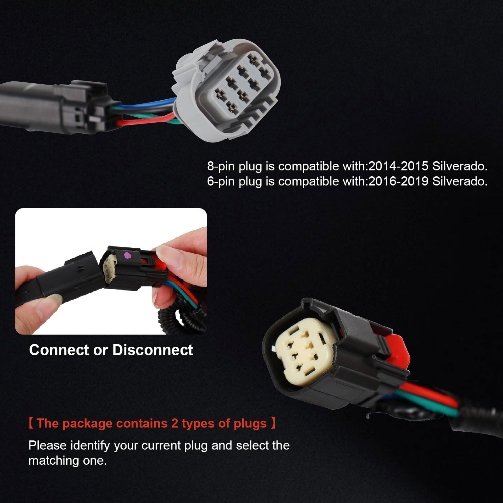 Lathsy image of bulb harness plug highlighting easy plug-and-play installation