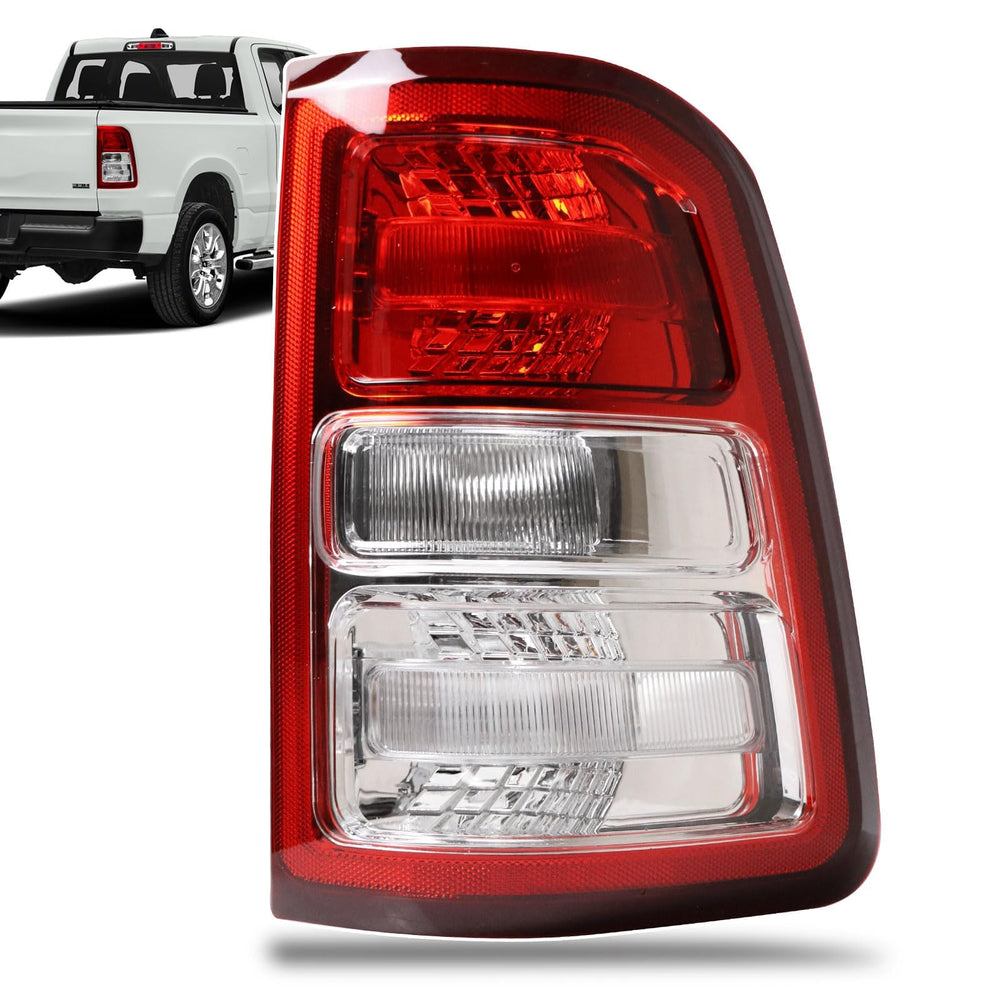 Lathsy front view tail light showing fit and chrome bezel, improves appearance