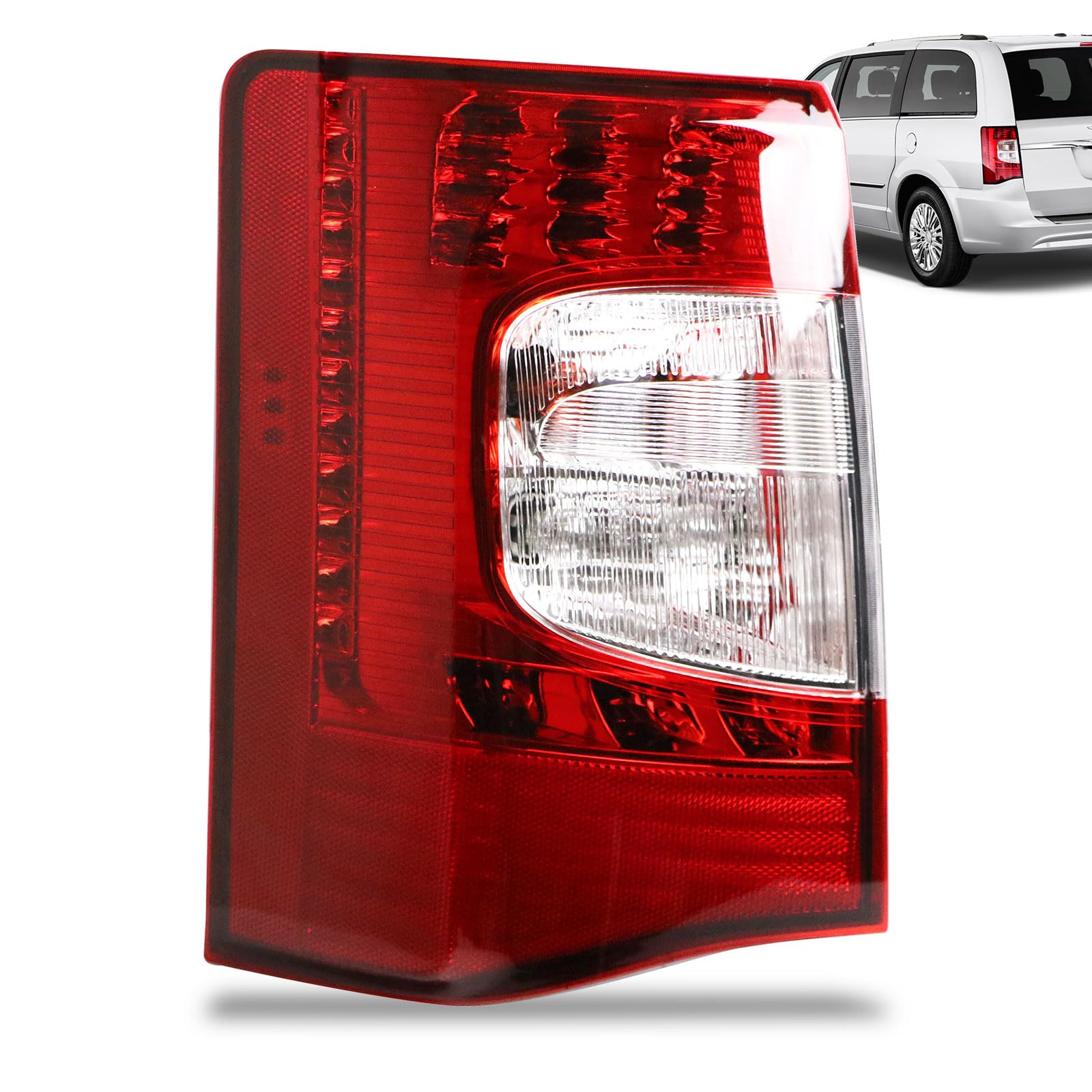 Lathsy front view tail light showing lens and mount, ensures correct fit
