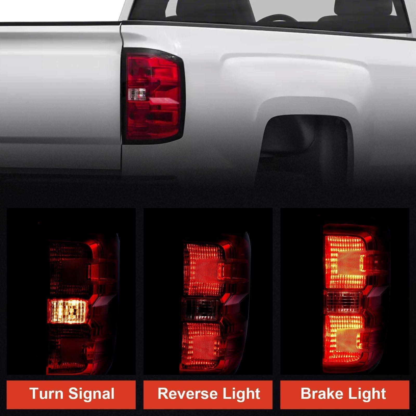 Lathsy tail light installed on Chevrolet Silverado illustrating correct fitment