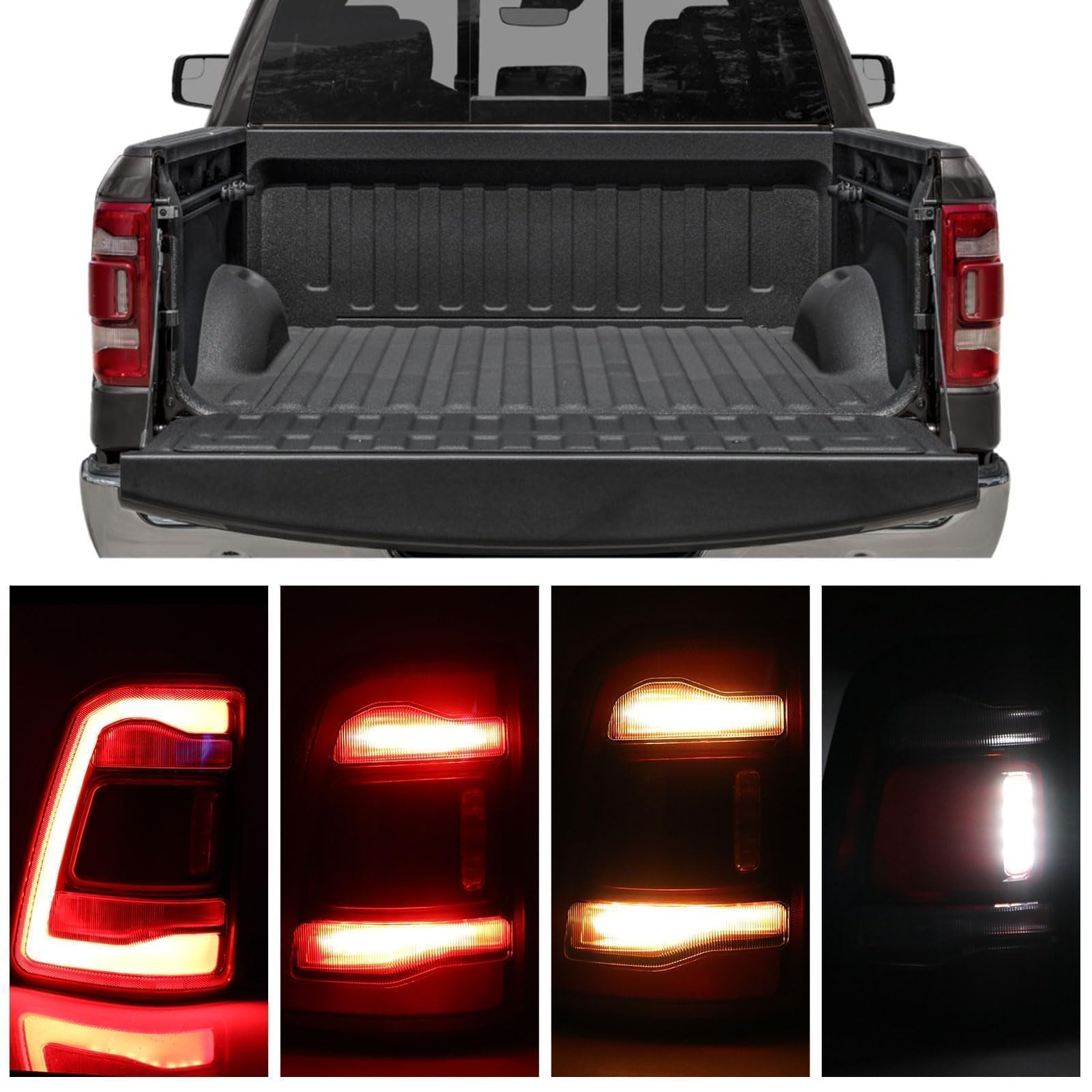Lathsy tail light on truck in driveway showcasing refreshed rear appearance and safety benefit