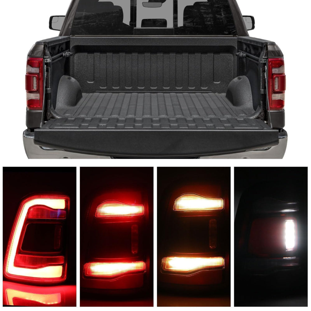 Lathsy tail light on truck in driveway showcasing refreshed rear appearance and safety benefit