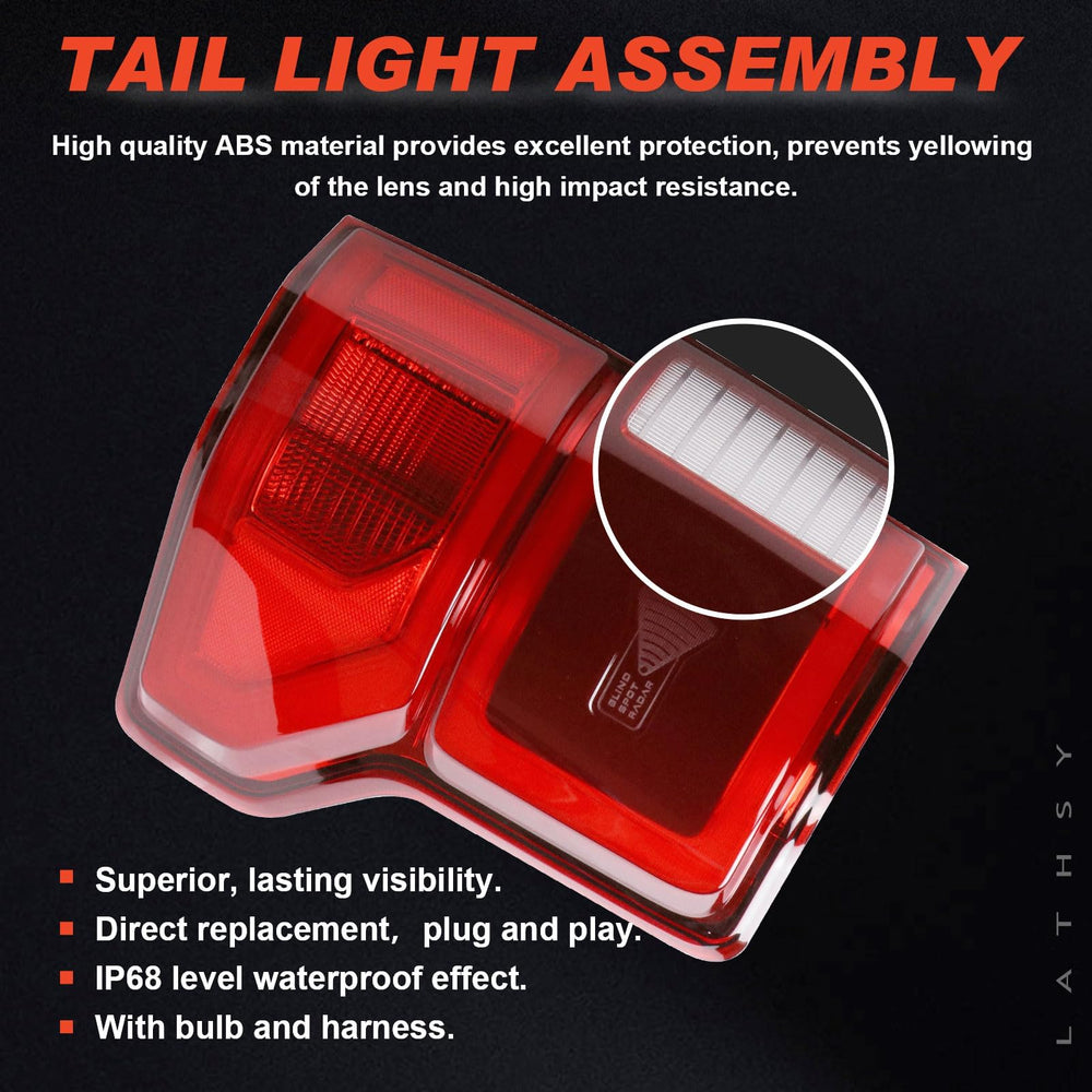 Lathsy tail light next to ruler for size comparison and accurate fit confirmation