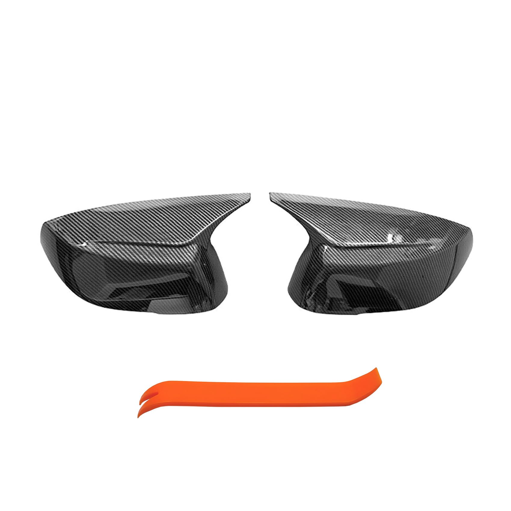 LAUBDGIE front view mirror covers showing exact fit and refreshed look