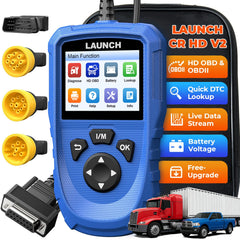 LAUNCH CR HD V2 front view showing screen and rugged casing for reliable diagnostics