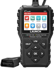 LAUNCH CR529 front view showing compact housing and color screen for easy diagnostics
