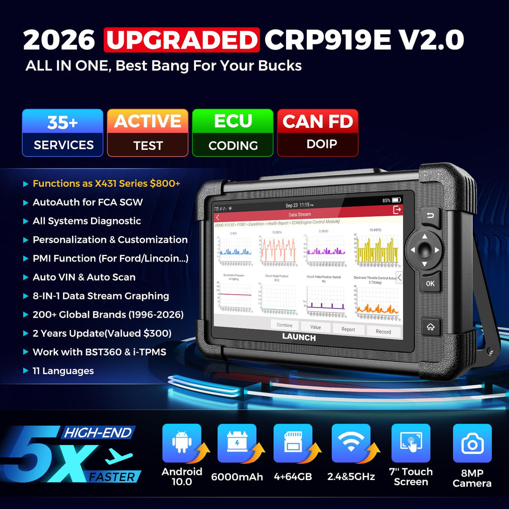 LAUNCH rear casing close-up highlighting rugged build and cooling benefits