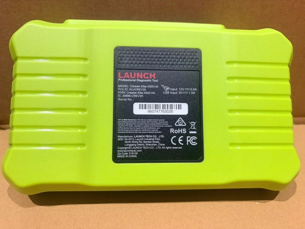 LAUNCH X500 with included cables and case showing full kit for immediate operation