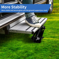 LCGAOYA stabilizer extended to 13 inches showing adjustable height advantage