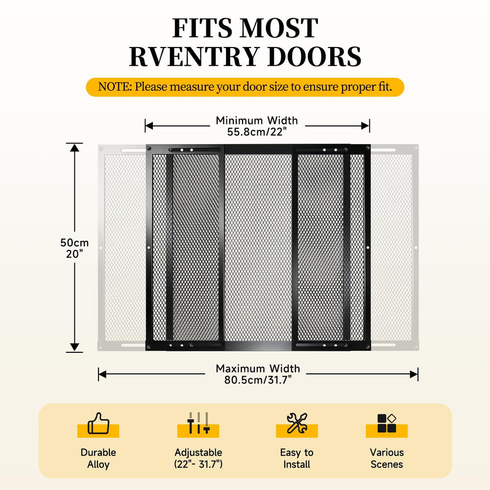 LCGAOYA size comparison with measuring tape showing adjustable fit for many doors
