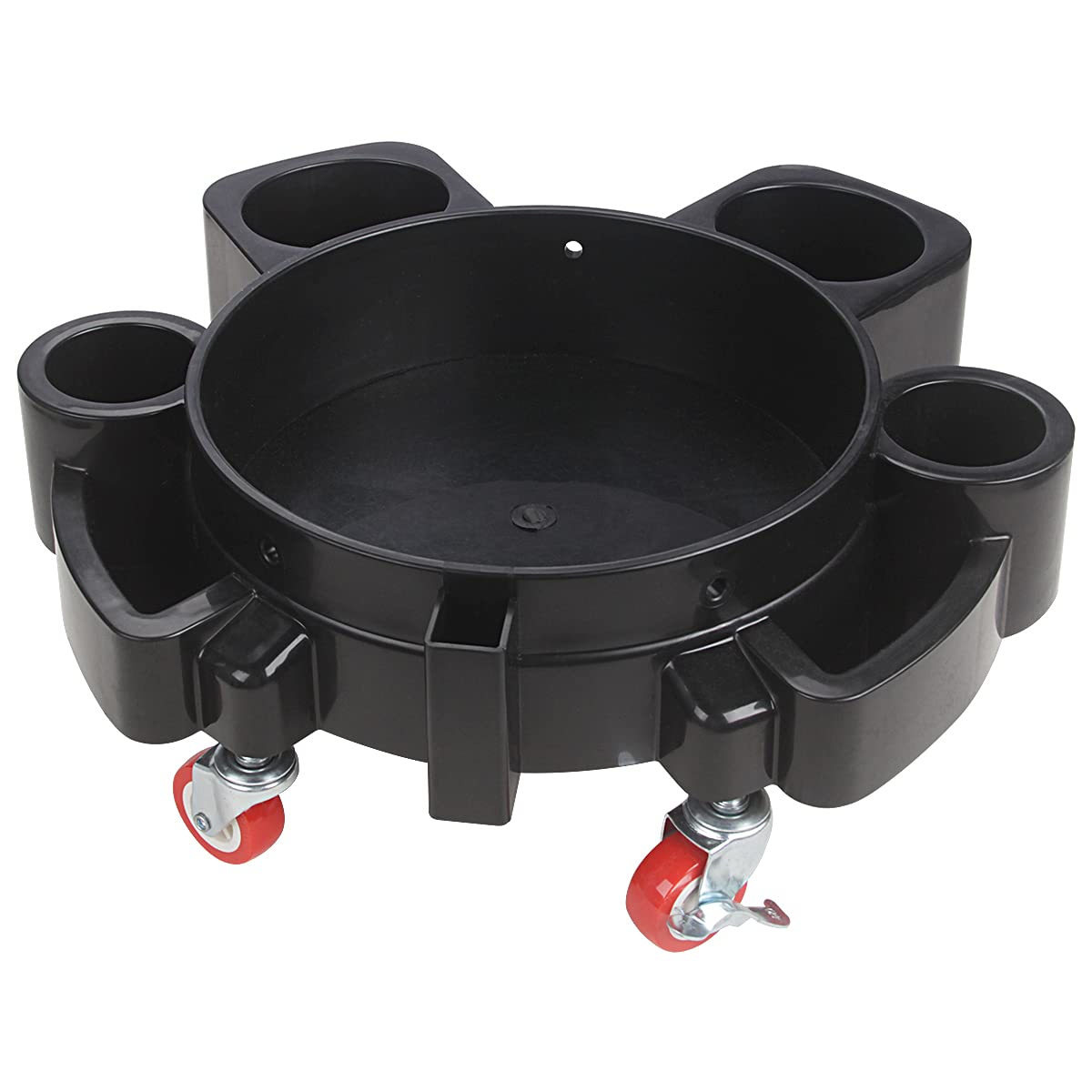 LCGP bucket dolly front view showing stable platform and casters for easy mobility