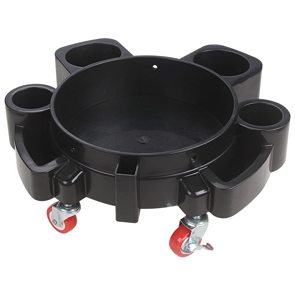 LCGP bucket dolly front view showing stable platform and casters for easy mobility