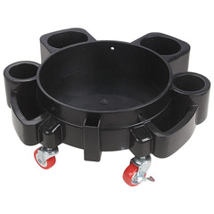 LCGP bucket dolly front view showing stable platform and casters for easy mobility