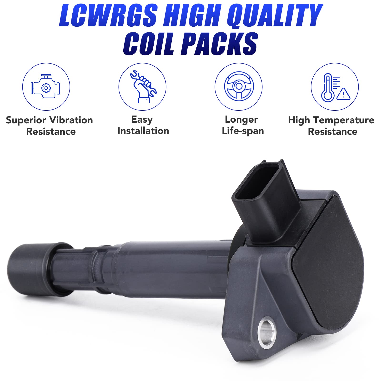 LCWRGS coil installed on engine illustrating correct fit and improved performance benefit