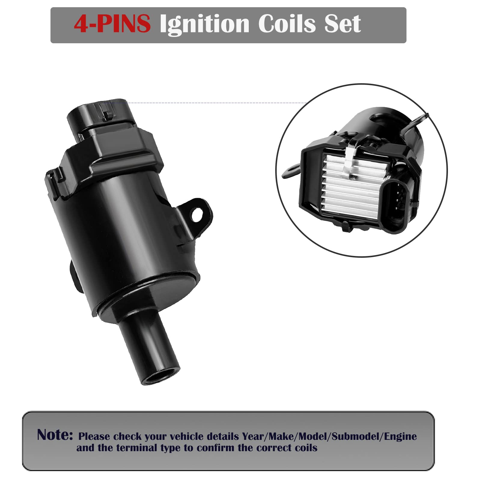 LCWRGS coils installed on engine illustrating direct-fit replacement to reduce misfires and rough idle
