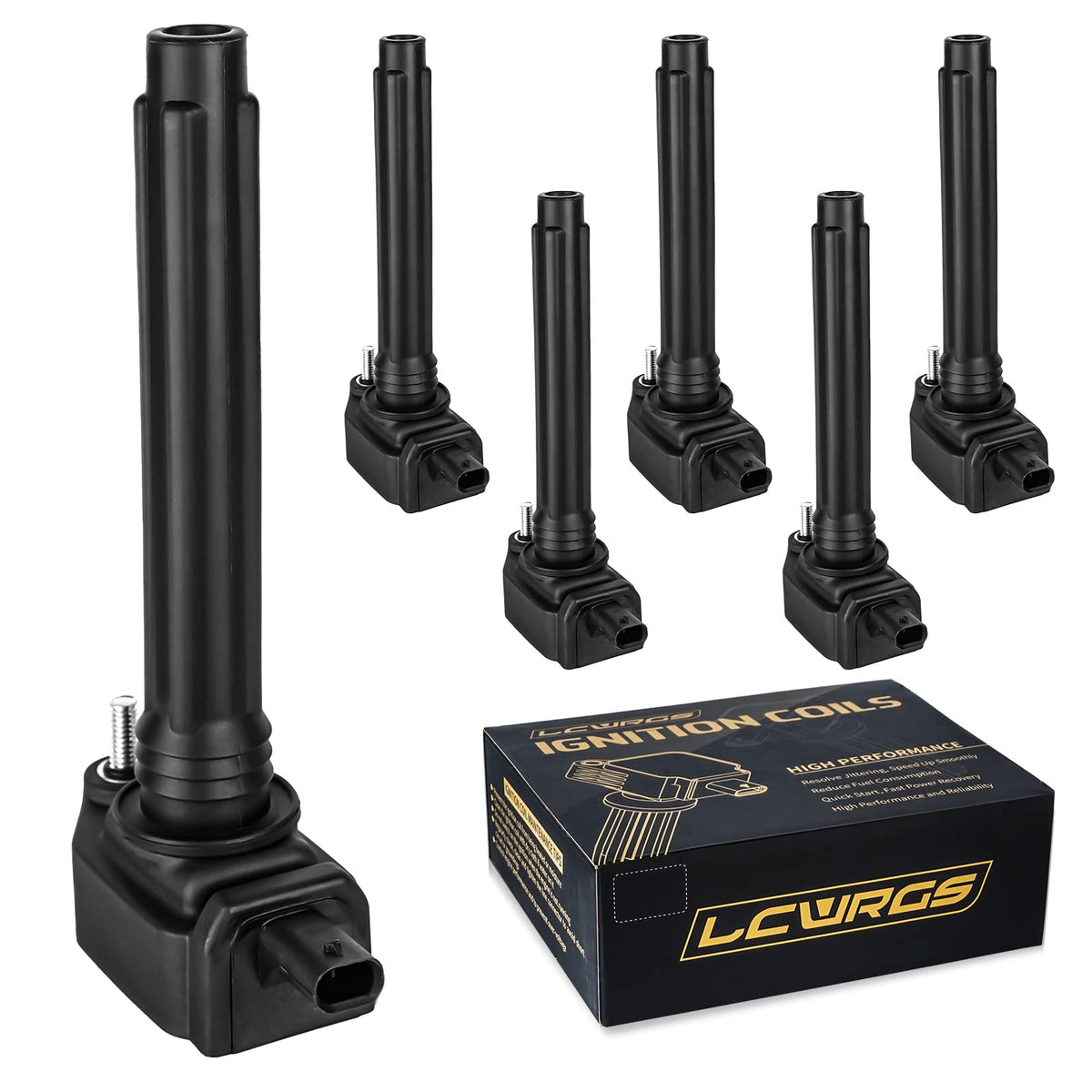 LCWRGS front packaging showing six ignition coils and warranty benefit