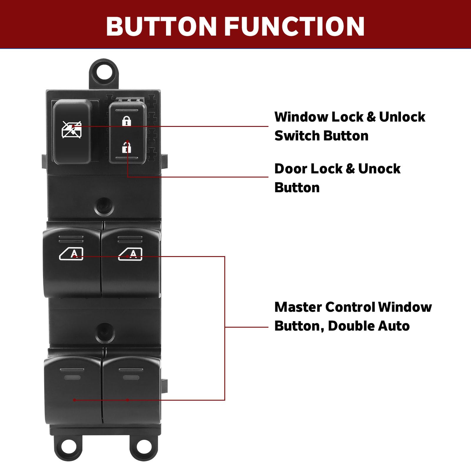 LCWRGS installed in vehicle door demonstrating restored window and lock control