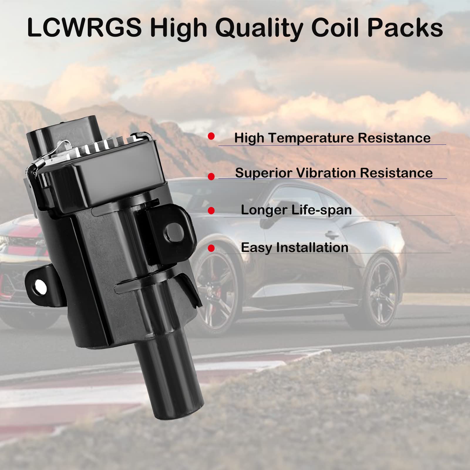 LCWRGS single coil close-up highlighting copper windings and robust insulation for reliable spark
