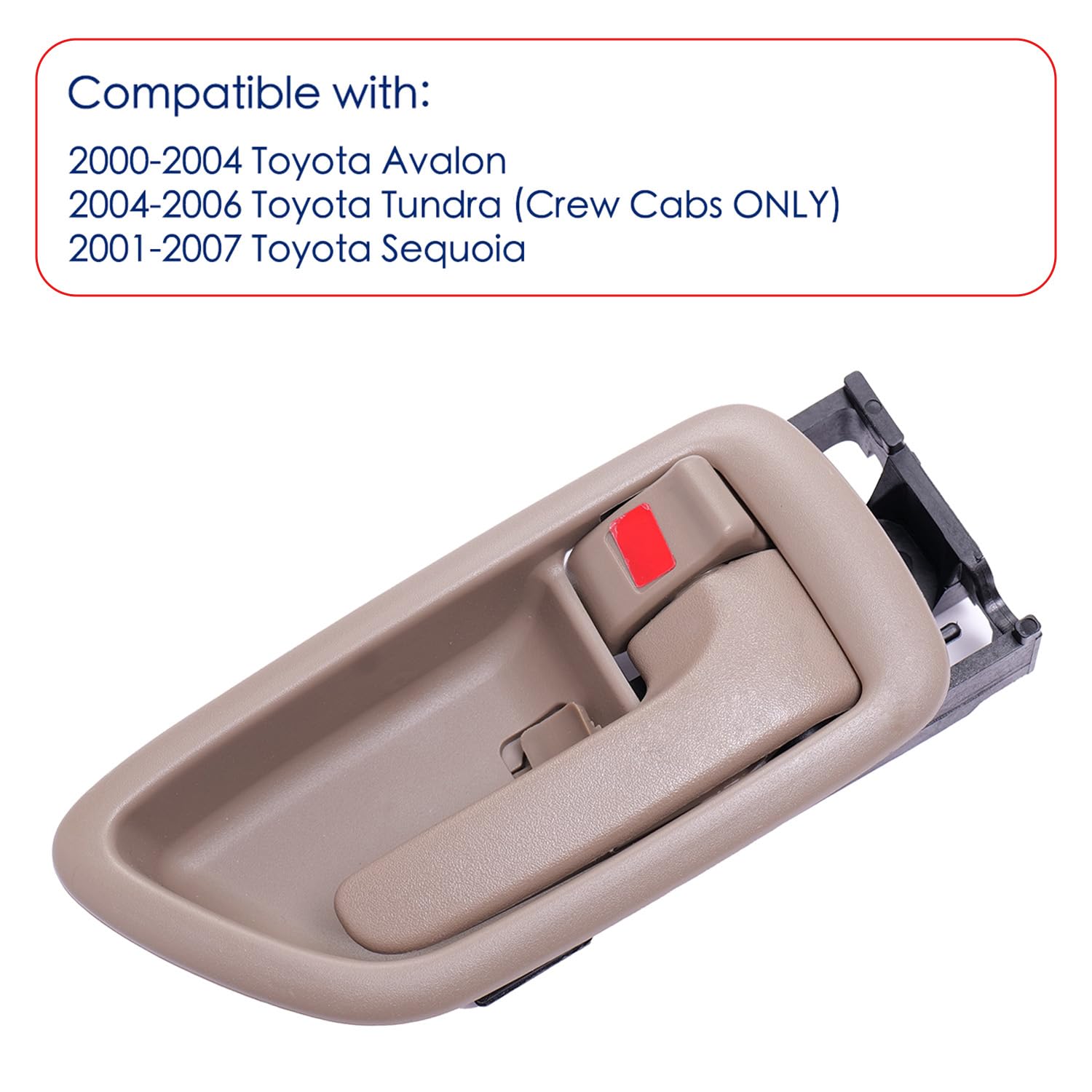 Lcyolada handle fitted to a rear Toyota door showing matching color and seamless appearance