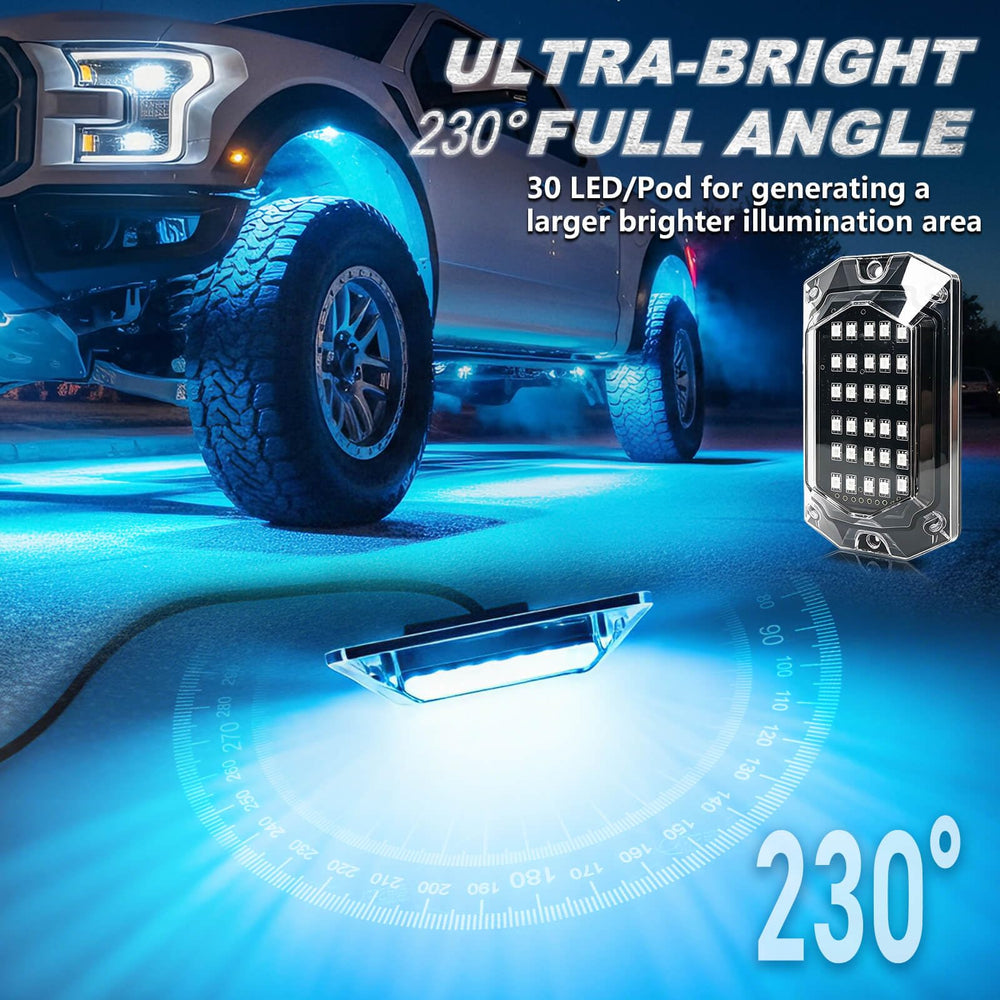 LD DARKEAGLE smartphone app and RF remote shown for precise color and mode control