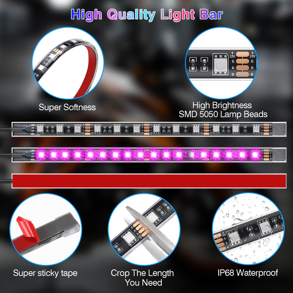 LD DARKEAGLE LED strip beside hand showing scale and easy mounting size
